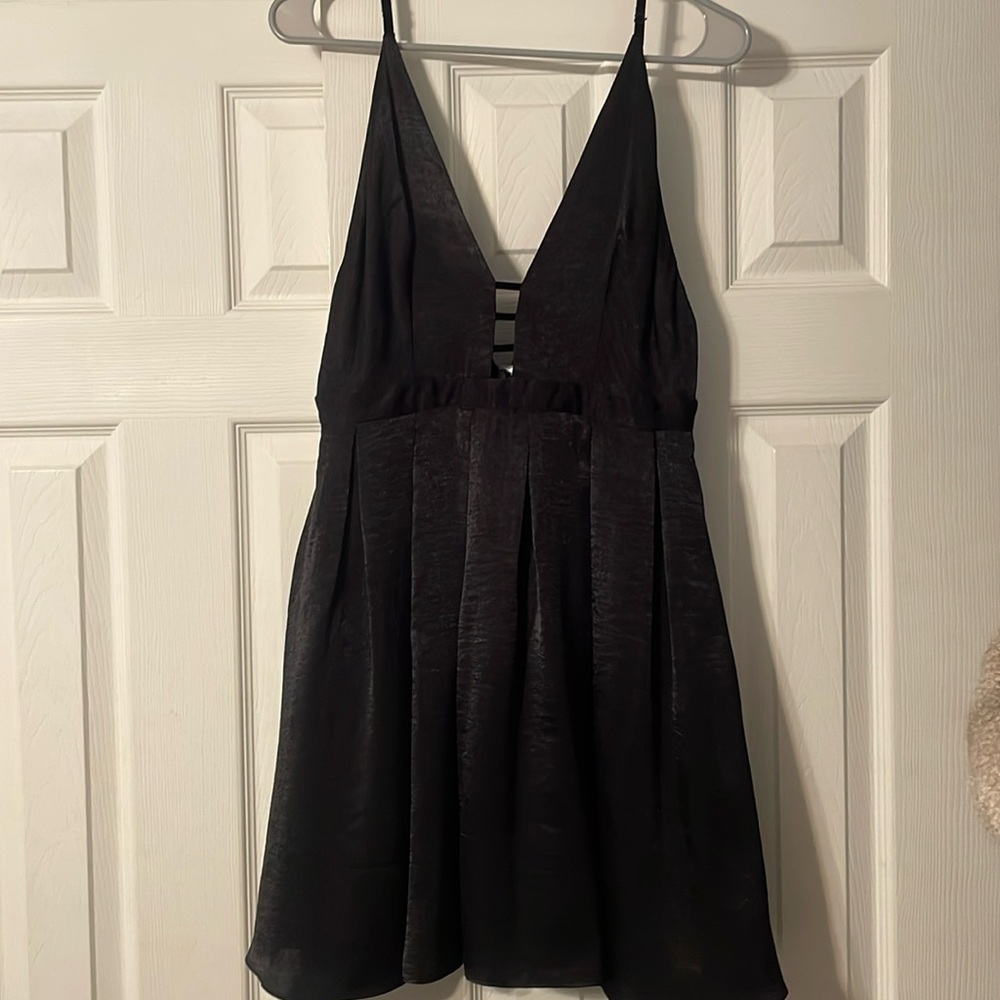 Free People Black Plunge Dress